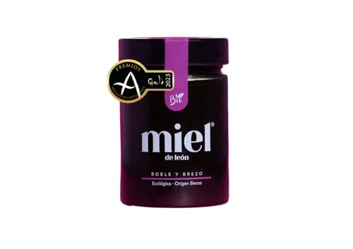Miel pura de Abeja. Miel de Brezo y Roble - 450 gr - Mieles de Abeja 100% Natural y Ecológica. Producto Artesano de Cosecha Propia. Sabor Intenso - Aroma Floral. Origen: El Bierzo.