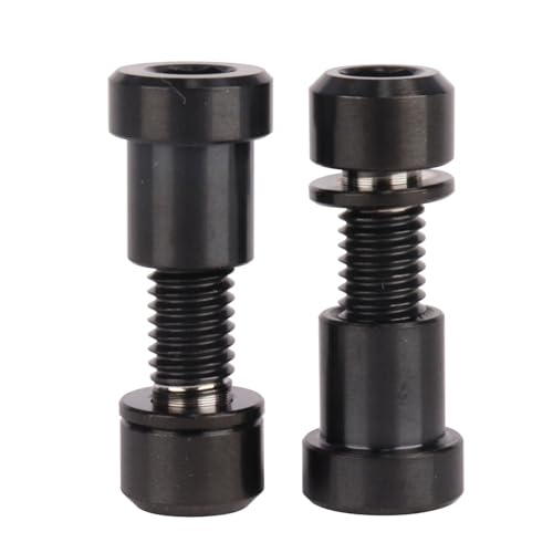 Image of Titanium Bolt M5x16 18 20mm with Washer Steerer Clamp Nut for Bicycle Stem Front Forking Lock Pack of 2 (Black, M5x16mm)