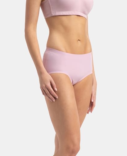 Image of Jockey 1827 Women's High Coverage Microfiber Nylon Elastane Stretch Mid Waist Hipster with No Visible Pantyline