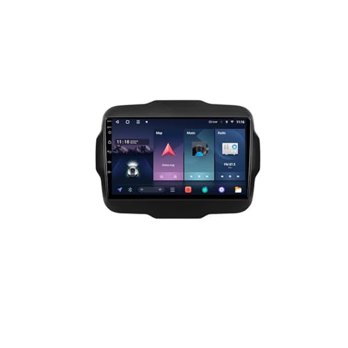 Android 13 2 DIN Pantalla Táctil Radio de 9' para Jeep Renegade 2014-2018 Radio Coche con Navegación GPS Bluetooth Radio FM Cámara Trasera Multimedia Pantalla para Coche(A5 4+64G)