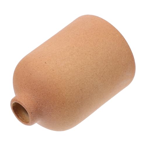 NUOBESTY Ceramic Flower Vase Small Round Matte Finish Nordic Style Classic Brown with Black Speckles Decorative Plant Container for Living Room Home Décor