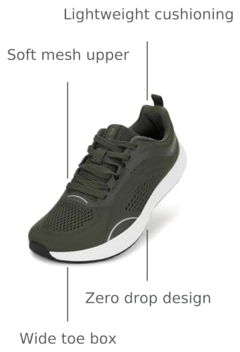 Image of WHITIN Men's Wide Toe Box Zero Drop Road Running Shoes S81 | Roomy Toe Box Helps Reduce Toe Pressure, Flat Heel-to-Toe Design for Natural Gait, Breathable Comfort for Wide Feet & Walking