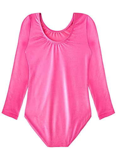 HOZIY Long Sleeve Leotards for Girls Gymnastics Kids Toddler Tumbling Outfits Floral Unicorn Galaxy Rainbow Stripe Pattern