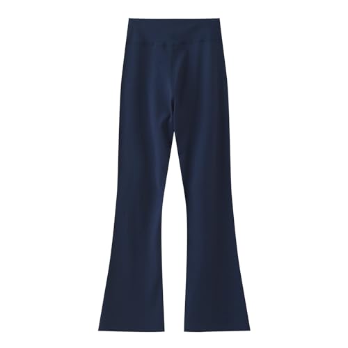 Girls' Yoga Pants Flare Pants Elastic Waist Athletic Flare Trousers Tummy Control Wide Leg Bootcut Workout Leggings4