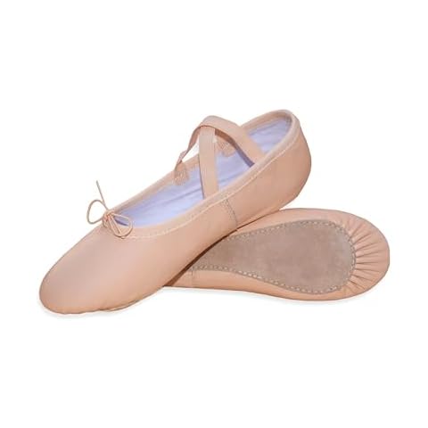 Ballet Shoes for Girls - Full Flat Leather Sole Cover
