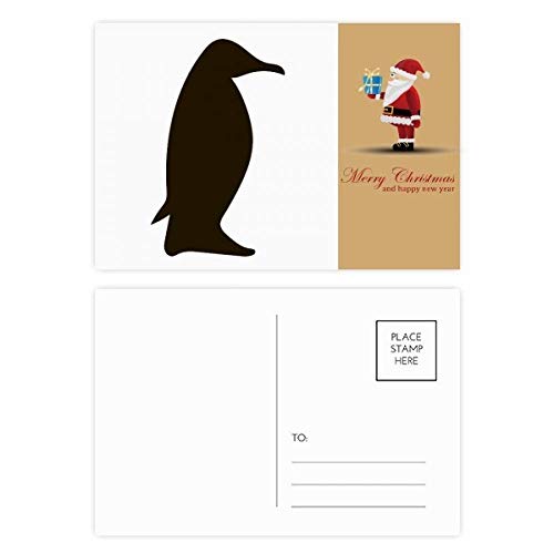 Cartes postales Pingouin Père Noël pour décorer vos tables de fête