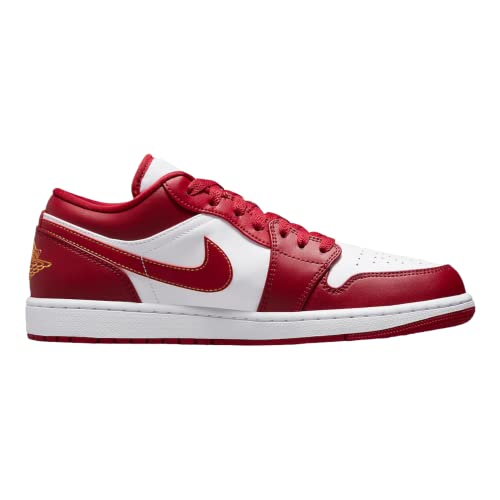 Nike Men's Air Jordan 1 Shoes, Cardinal Red/Light Curry-white, 112