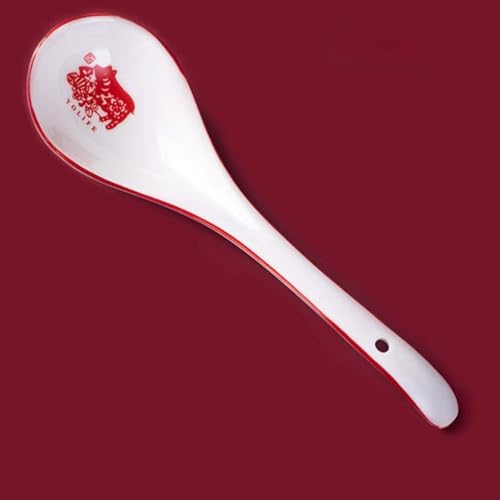 ディナースプーン 家庭用セラミックスープスプーン ロングハンドルレードル ポリッジスープ スープスプーン ? 大きな大さじ 単色 4個パック