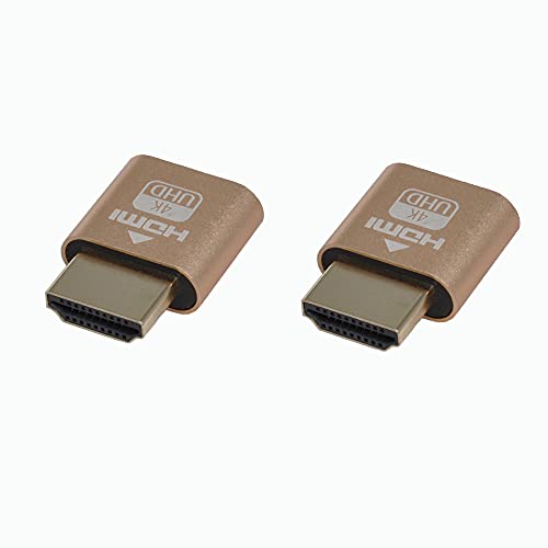 WLGQ 4K HDMI Dummy Plug - High Resolution Virtual Monitor Display Emulator, New Generation Headless Display Adapter Supports up to 3840x2160@60Hz, 1080P@120Hz HDMI EDID Emulator (Single)