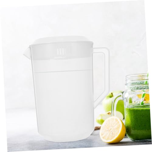 Image of Housoutil Measuring Kettle with Scale 5L Beverage Pitcher with Lid Cold Water Kettle for Juice Iced Tea Milk Beer Home Entertaining
