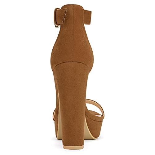 Image of Allegra K Women's Platform High Heel Ankle Strap Chunky Heels Sandals