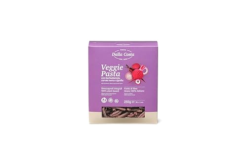 Dalla Costa Pasta Vegana Strozzapreti sémola integral con remolacha, zanahoria negra y cebolla paquete ahorro 8x250 gramos