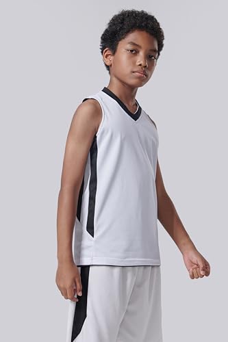 Youth Boys Reversible Mesh Performance Athletic Basketball Jerseys Blank Team Uniforms for Sports Scrimmage3