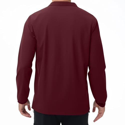 Image of EDITCOZY Men's Lightweight Quarter Zip Pullover Casual Windbreaker for Running Golf Jackets with 3 Pockets