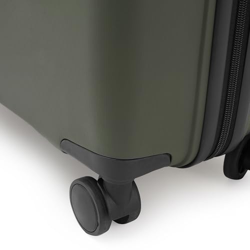 Image of SWISS MILITARY Jazz 55cm Hard Luggage Trolley Bag with 45L Capacity, 360 Rotatable Wheels, 3 Dial Lock and a Durable PP Body, Lightweight, Stylish and Secured, Suitcase Bags for Travel - Olive