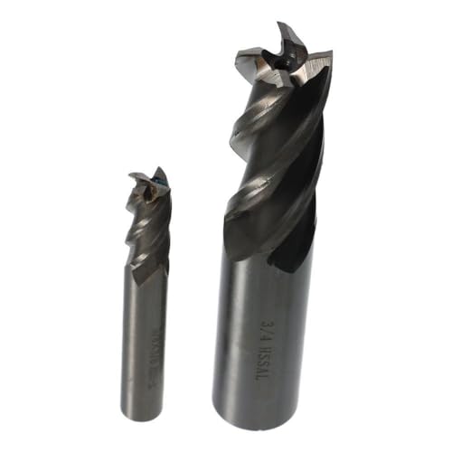 Image of Cutting High Speed Steel Spiral Drill Bit Straight End Mill Cutter 4 Flute(3 /4)