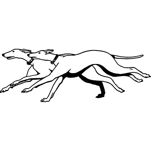 'Running Greyhounds' Rubber Stamp - Unmounted Design for Crafting & Scrapbooking, A7 (RS00039546)