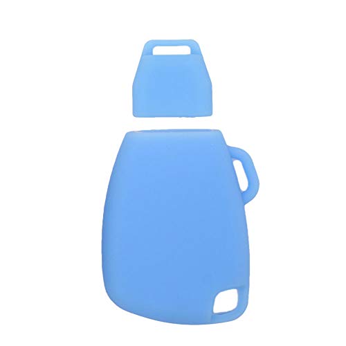 BROVACS Silicone Cover Protector Case Holder Skin Jacket Compatible with MERCEDES BENZ 3 Button Smart Remote Key Fob CV4956 Light Blue - Image 2
