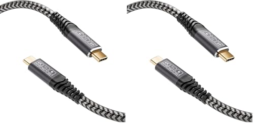 CAKOBLE USB C Kabel auf USB C 1M, USB 3.2 Gen2 Typ C ladekabel, 20 Gbps Daten&uuml;bertragung, 100W 20V/5A Schnellladekabel,4K @ 60Hz Video&uuml;bertragung f&uuml;r Laptop, Mobiltelefon USB-C-Ger&auml;te (Packung mit 2)