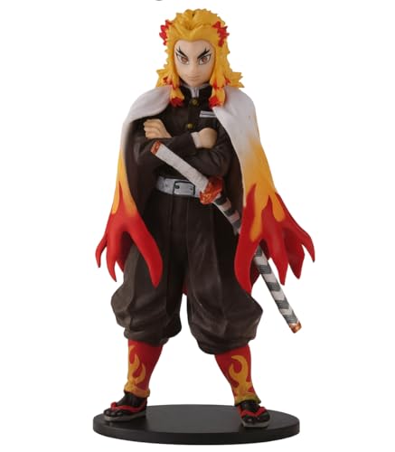 Image of Rengoku Action Figure | Demon Slayer Flame Hashira Collectible | Premium Anime PVC Figurine for Display, Gifting & Decor (Rengoku 16Cm)