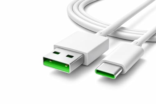 Image of 65W USB Type C Cable for Oppo Reno 9 Pro + |Reno 9 Pro |Reno 9 |A1 Pro |K10x |Reno 8 Pro |Reno 8|,1m,White