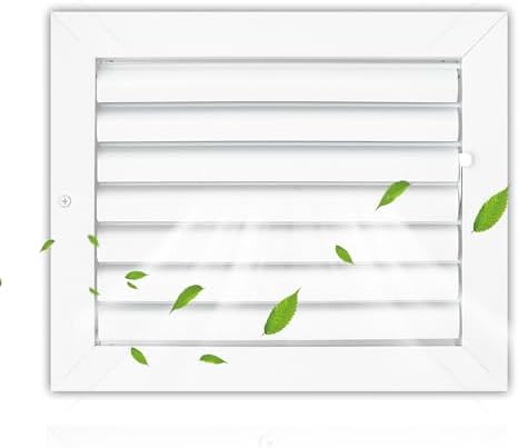Aluminum 10 X 6 In (Duct Opening) 1-Way Air Duct Register Vent