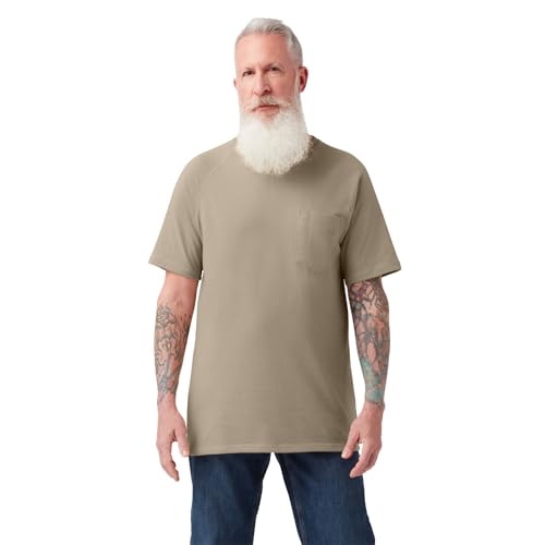 T-shirt Dickies rafraîchissant à manches courtes avec poche couleur sable en taille L Tall