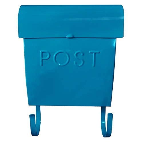 Image of NACH Euro Series Modern Mailbox, Decorative Mail Holder, Wall Mount Mailboxes for Outside, Rust Resistant Galvanized Metal Mailbox, 12 inch x 11 inch x 4.5 inch, Turquoise, MB-44794