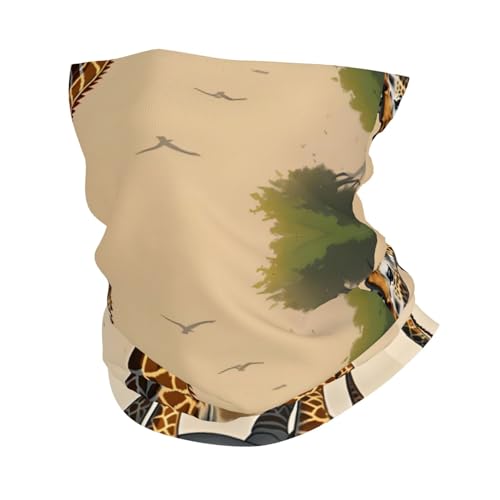 Mother and child giraffe Pattern Multifunctional sports headscarf Headband, face mask, wristband