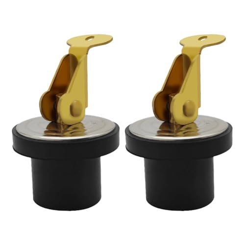 Marine Drain Plugs for Boats Snap Handle Rubber Drain Plug for Boat Brass Boat Drain Plug Sailing Boat Plumbing Fittings for Boat Marine Sinks Beams Baitwells (3/4inch)