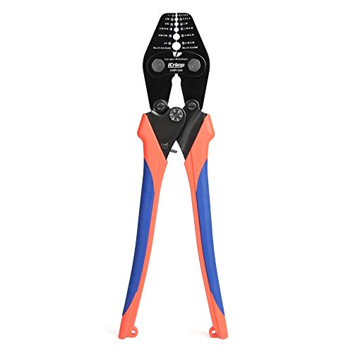 iCrimp CWR1328 Pince à Sertir Pour Câbles de 0,3mm à 3,5mm Avec Fonction de Coupe pour les Garde-câbles, Balançage à la Main de 0,1 à 2,2 mm en...