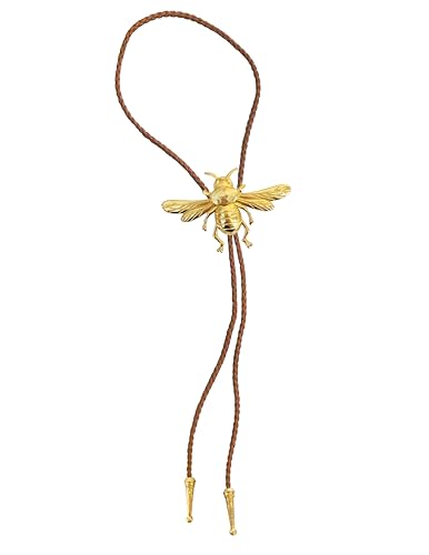Image of Daisy Del Sol Gemstone Bolo Tie Braided Vegan Faux Leather Natural Stone Gold Handmade Necklace Adjustable Boho Western Jewelry