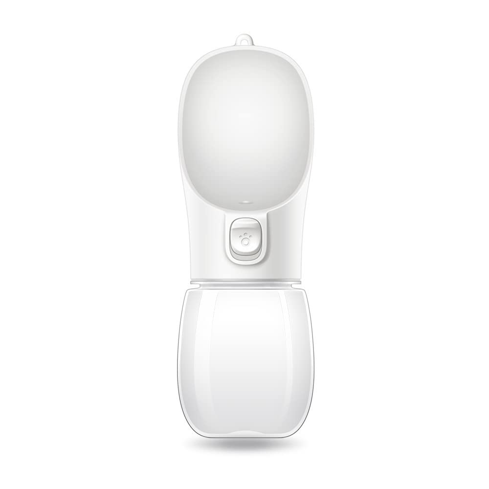 Cocopet Botella de Agua para Perros, Dispensador Portátil para Paseos (Blanco, ESTANDAR)