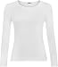 Produktbild Damen-T-Shirt, Übergröße, langärmelig, Stretch, einfarbig, Größen 44-48 Gr. 38-40, weiß