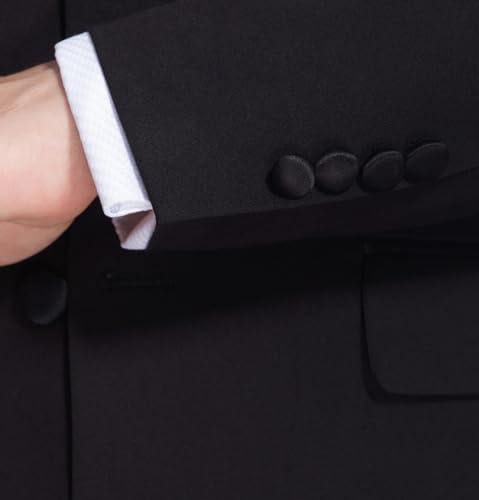 Geoffrey Beene Men's Black Tuxedo Jacket, Two-Button Closure, Notch Lapel, Multiple Sizes3