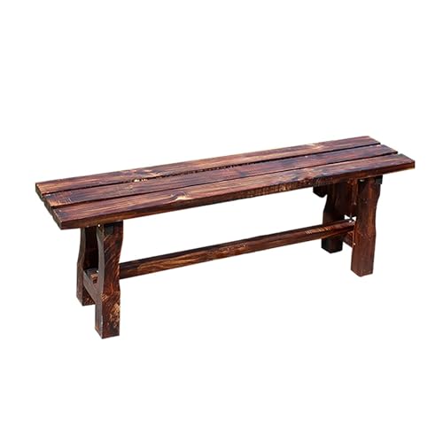 Banc de jardin rustique bois lattes structure renforcée stable pour terrasse