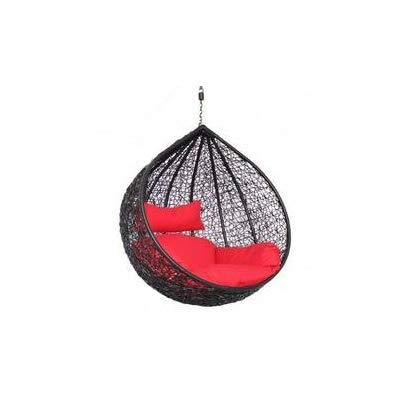 Universal Furniture Hanging Swing Chair for Balcony for Garden Patio Single Seater Black Color Pear Shape Swing Chair - with Connector
