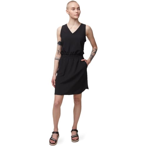 KAVU Ensenada Sleeveless V Neck Dress With Pockets, Black, S