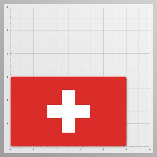 Image of World Country Flag Decal Stickers - Two Pack - for Cars Windows Bumpers Laptops Tablets Tumblers Cups Walls (Switzerland)