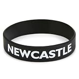 Pulsera de Silicona Negra Oficial del Newcastle United FC con Escudo del Club y Texto NUFC