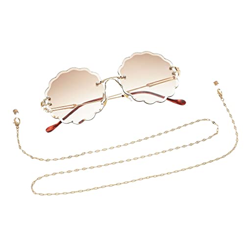 Brillenkette für Frauen Twisted Chain Lanyard Brillenband Sonnenbrillenschnüre Casual Brillenzubehör (Color : A, Size : Length-70CM)