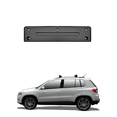 DM Autoteile 134870 - Soporte para matrícula delantera de color negro compatible con VW Tiguan 5N a partir de 2011-2016 Cover