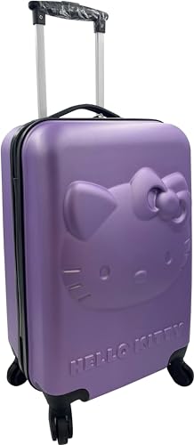 Fast Forward Kids Licensed Hard-Side 21” Spinner Luggage Lightweight Carry-On Suitcase (Hello Kitty)3