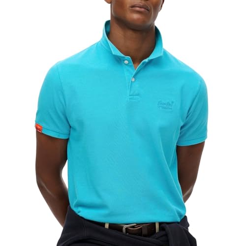 Superdry Vint Destroy Short Sleeve Polo S Blue