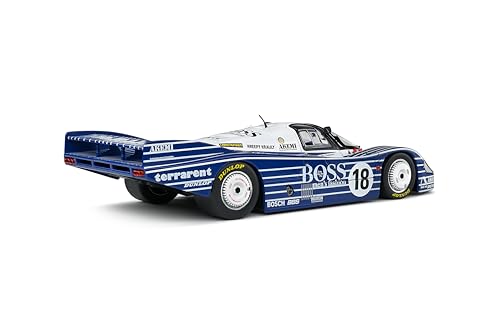 Modelo Porsche 956LH 1:18 Escala Solido Negro #18 miniatura 3