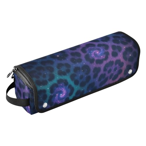 Organizador de Herramientas para Cabello 2 en 1 y Alfombrilla Resistente al Calor para Viajes con Estampado Leopardo Galáctico miniatura 1