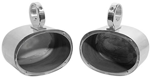 Rockville (2) MAC69S 6x9 360 Degree Swivel Chrome Surface Mount Speaker Pods