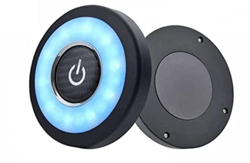 Image of CLOUDSALE Wireless Magnetic USB Charging LED Light Portable Round Universal Rechargeable Wireless Lamp For Car Interior(White /Blue)