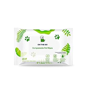 Panmer Pet Dog Wipes For All Pets Eco-Friendly Hypoallergenic Unscented Cleaning Wipes (20 Travel)