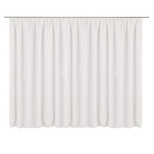 JEMIDI Vorhang blickdicht 300x245cm - Gardine mit Kräuselband...